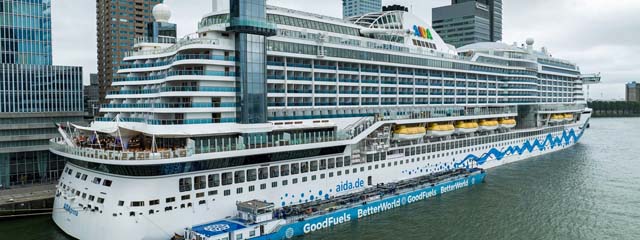 Aidaprima bunkering with biodiesel in Rotterdam - Goodfuels