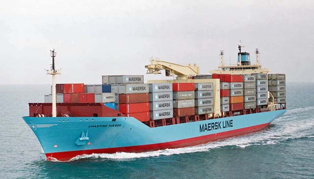 Maersk container ship