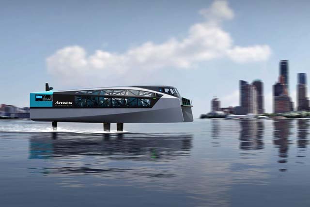 Artemis electric foil-assisted ferry