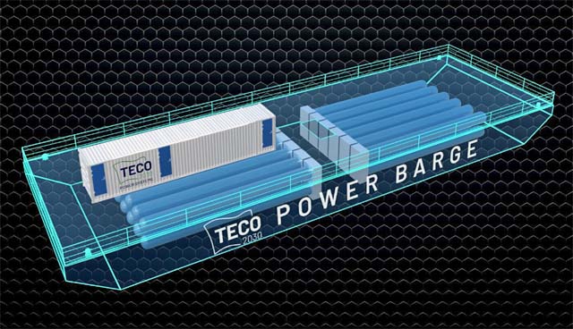 Teco 2030 shore power barge