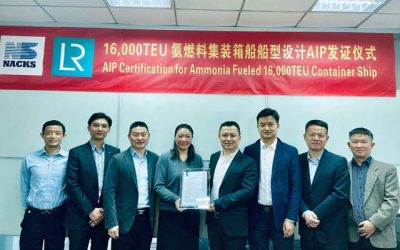 AiP FROM LR FOR AMMONIA FUELLED BOXSHIP PROJECT