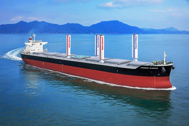 Crimson Kingdom bulk carrier with esails