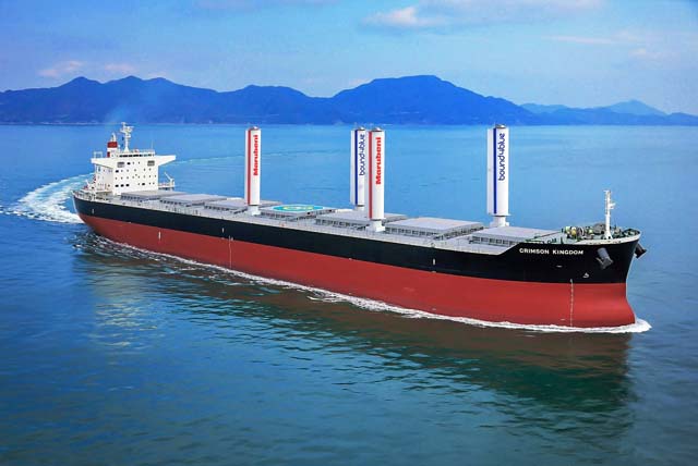 bound4blue-esail Crimson Kingdom bulk carrier with esails