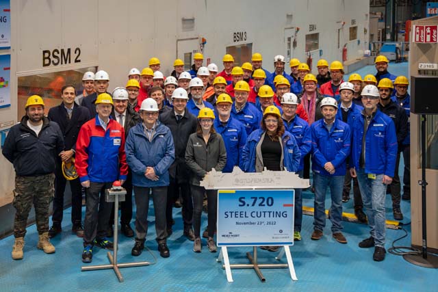 meyer-nova Steel cutting Silver Ray cruiseship (Meyer Werft)