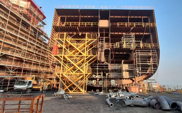 Electric ferry at Cemre yard (Scandlines)