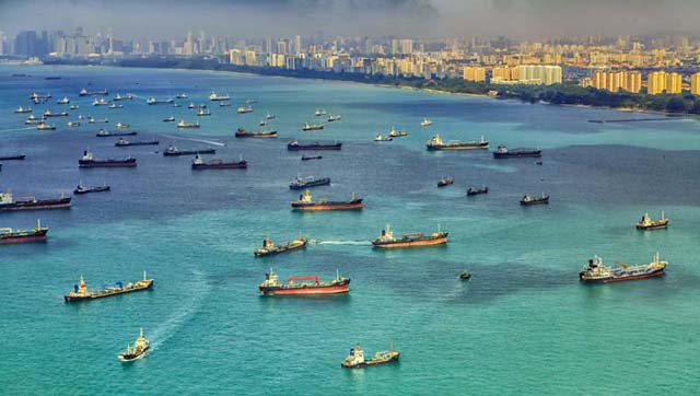 Ships and coast (Generic image used in many places including BV material)