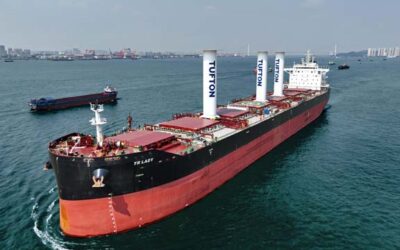 ROTOR SAILS ON BULKER EXPECTED TO CUT EMISSIONS BY 10%