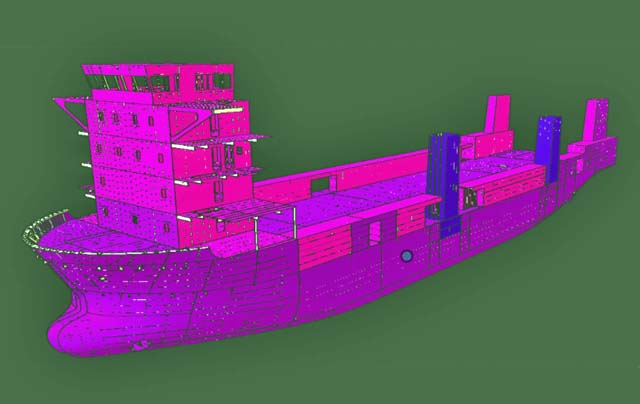 3D ship model, BV, SDARI, Napa (Blue Comms)
