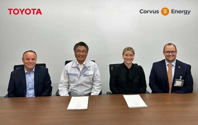 Toyota Corvus fuel cell agreement (Corvus)