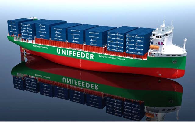 Methanol container ship (Unifeeder)