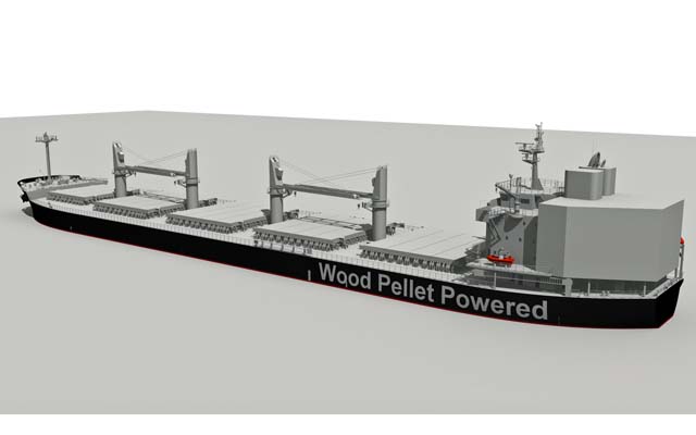 nyk-bio Biomass fuelled ship (NYK)