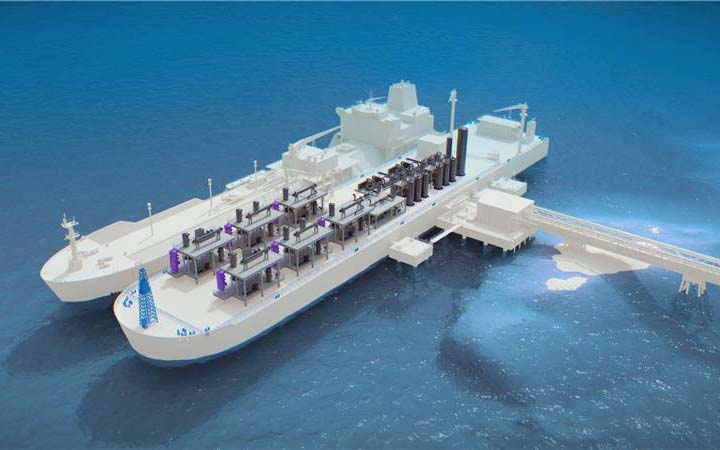 Hoegh-Evi-floating-terminal-with-cracker Ammonia cracker (Hoegh Evi)