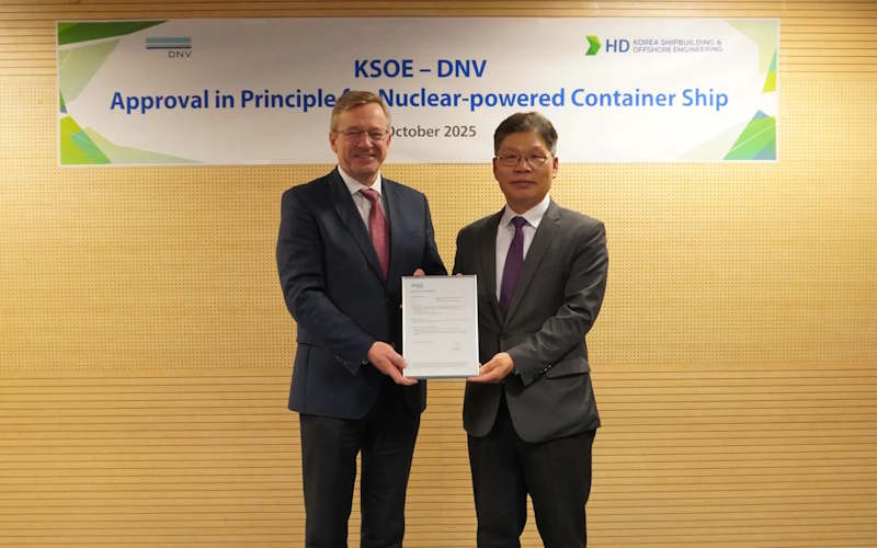 DNV AiP FOR HD KSOE NUCLEAR-POWERED CONTAINERSHIP CONCEPT