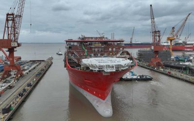 GREEN CABLE SHIP LAUNCHED THAT IS WORLD’S LARGEST