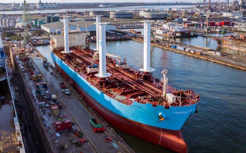 FIRST MAERSK TANKER SETS SAIL WITH eSail PROPULSION