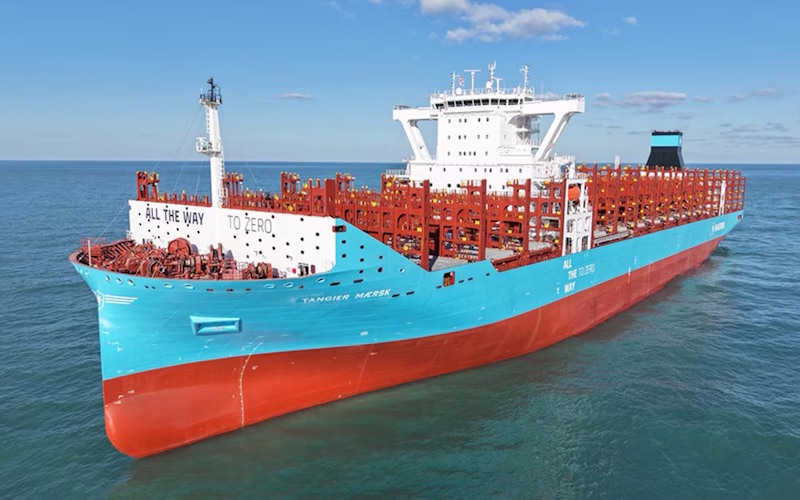 MAERSK RECEIVES FIRST OF NEW METHANOL-FUELLED SERIES