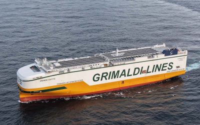 GRIMALDI’S LARGEST AMMONIA-READY PCTC GAINS SISTER SHIP