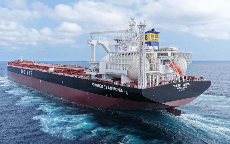 CMB.TECH AMMONIA-POWERED BULK CARRIER COMPLETES SEA TRIALS