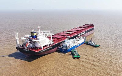 FKAB-DESIGNED NH3 TANKER CARRIES OUT FIRST STS BUNKERING OPERATION.